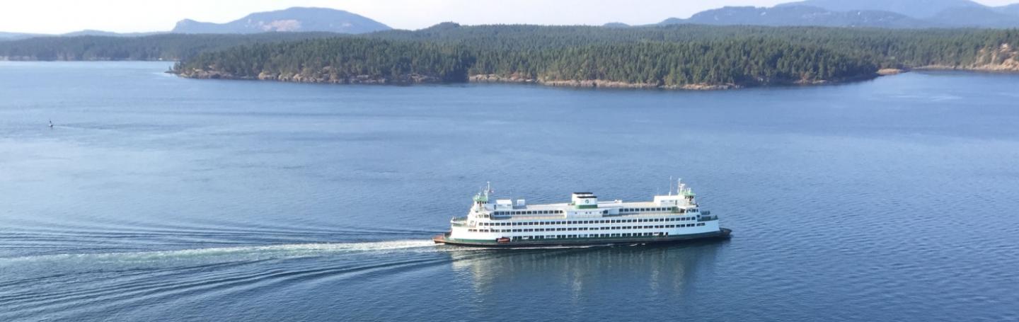 Take the Washington State Ferry Washington State Ferry in the San Juan Islands
