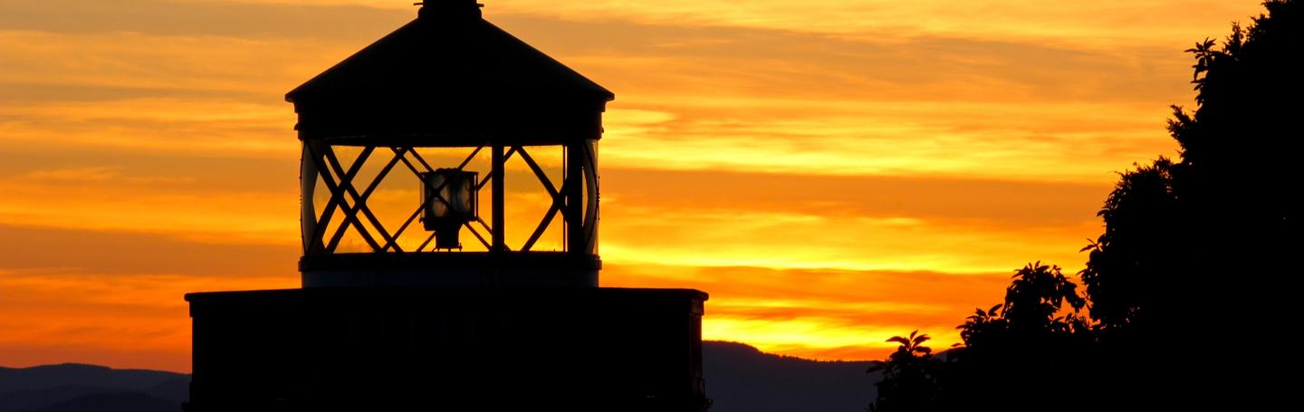 Sunset at Lime Kiln Lighthouse