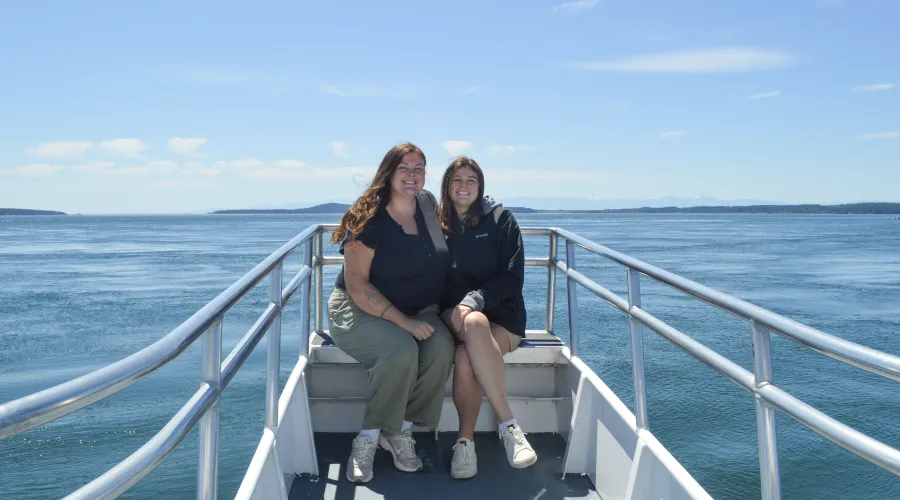 People enjoying the Classic tour on the Osprey bow