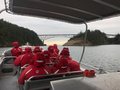 M/V Kestrel underneath Deception Pass Bridge M/V Kestrel underneath Deception Pass Bridge