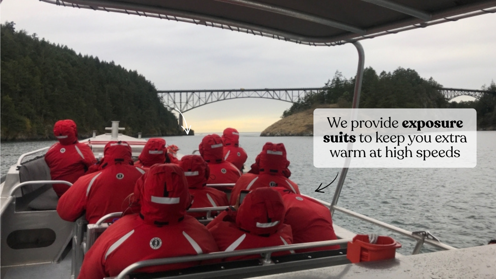 Photo of adventure tour exposure suits by Deception Pass